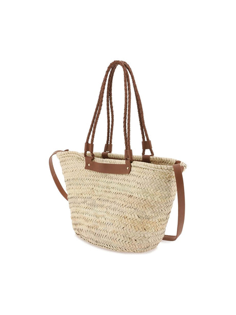 Large Woven Raffia Basket Bag