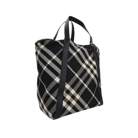 Check Jacquard Tote Bag-BURBERRY-JOHN JULIA