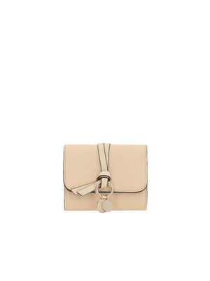 Alphabet Grainy Leather Tri-Fold Wallet-CHLOÉ-JOHN JULIA