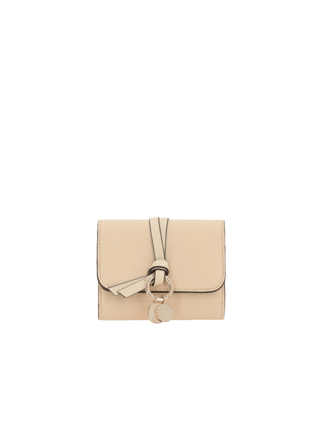 Alphabet Grainy Leather Tri-Fold Wallet-CHLOÉ-JOHN JULIA