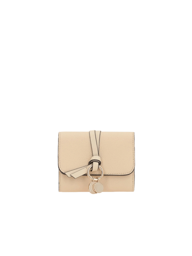 Alphabet Grainy Leather Tri-Fold Wallet-CHLOÉ-JOHN JULIA