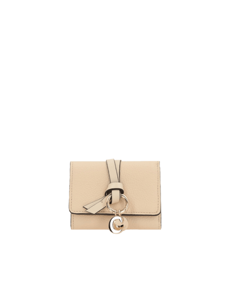 Alphabet Mini Grainy Leather Tri-Fold Wallet-CHLOÉ-JOHN JULIA