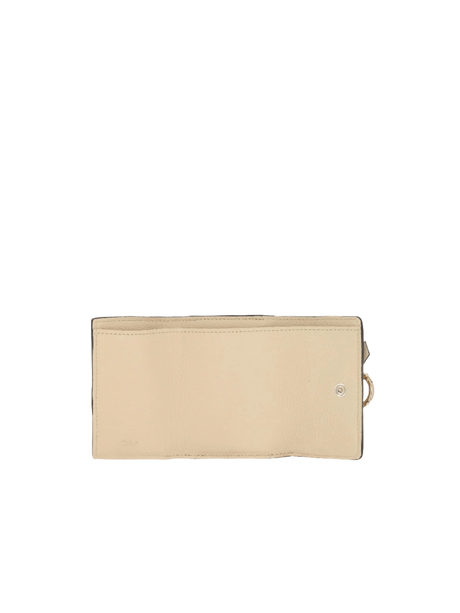 Alphabet Mini Grainy Leather Tri-Fold Wallet-CHLOÉ-JOHN JULIA