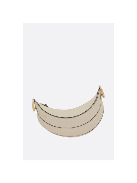 CHLOÉ-Banana Grainy Leather Shoulder Bag-JOHN JULIA