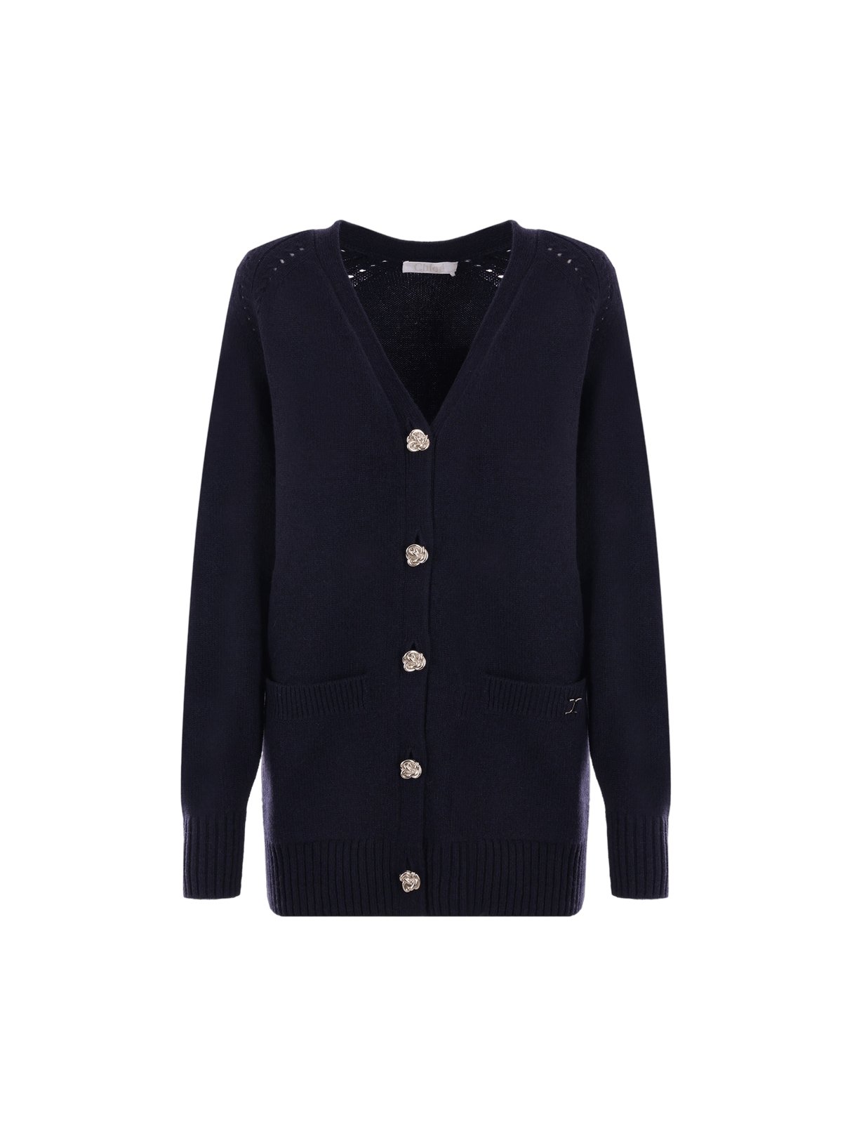 Cashmere and Wool Oversized Cardigan-CHLOÉ-JOHN JULIA