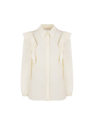 CHLOÉ-Crepe De Chine Ruffled Shirt-JOHN JULIA