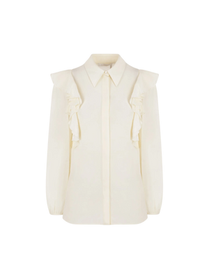 CHLOÉ-Crepe De Chine Ruffled Shirt-JOHN JULIA