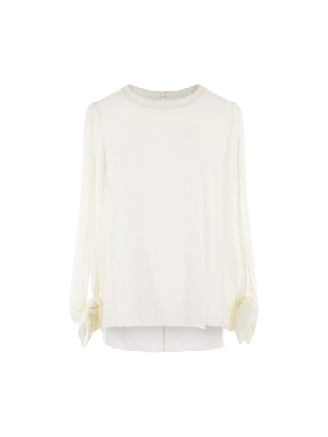 Crepe De Chine Top-CHLOÉ-JOHN JULIA