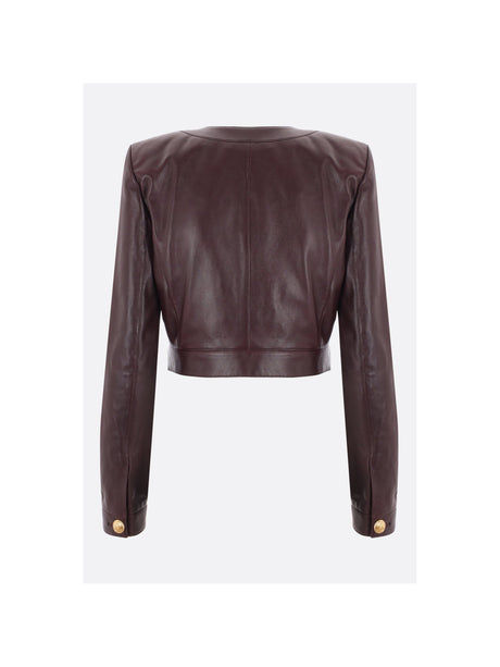 Cropped Chasseur Jacket In Leather-CHLOÉ-JOHN JULIA