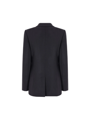 Double-Breasted Silk Wool Jacket-Chloé-JOHN JULIA