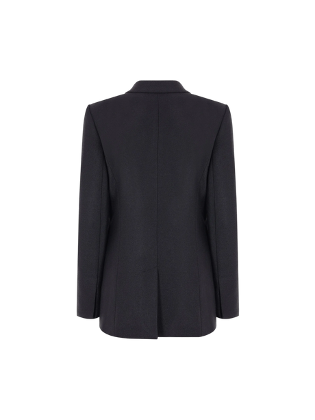 Double-breasted Silk and Wool Jacket-CHLOÉ-JOHN JULIA