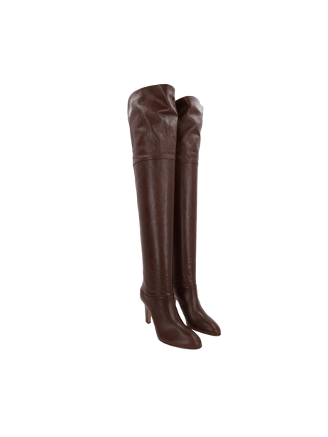 Eve Vintage Leather Over-the-Knee Boots-CHLOÉ-JOHN JULIA