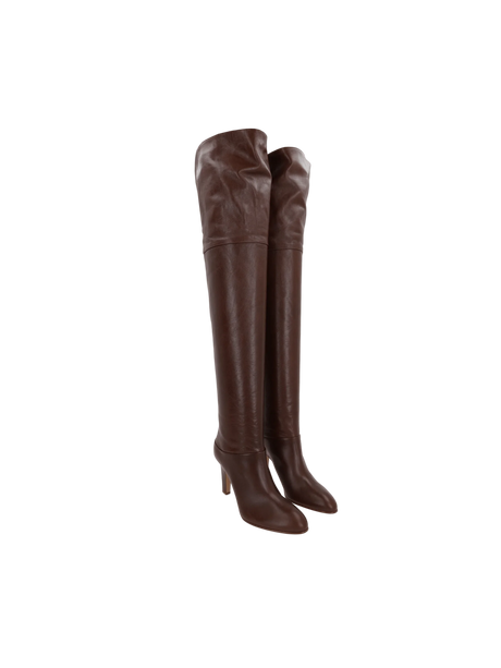 Eve Vintage Leather Over-the-Knee Boots-CHLOÉ-JOHN JULIA