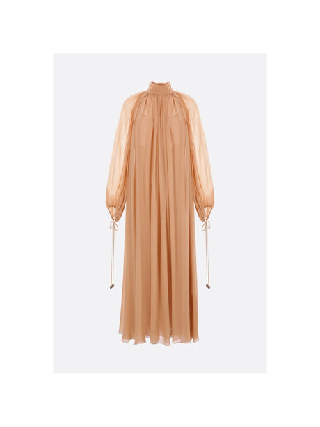 CHLOÉ-Georgette Long Dress-JOHN JULIA