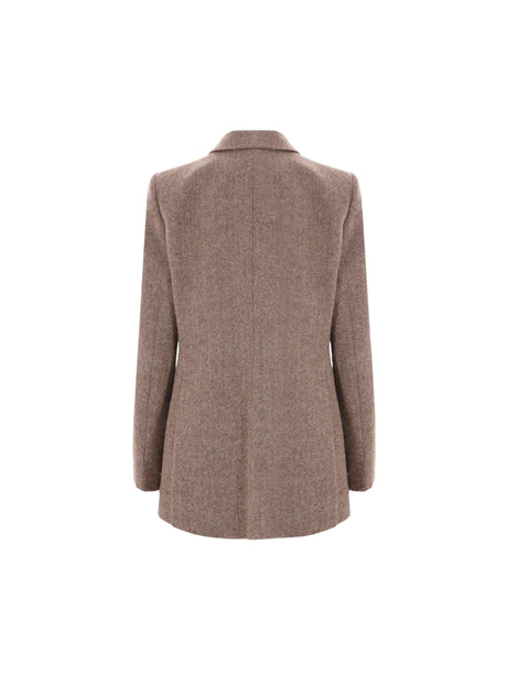 Herringbone Wool Jacket-CHLOÉ-JOHN JULIA