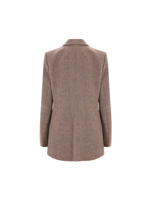 Herringbone Wool Jacket-CHLOÉ-JOHN JULIA