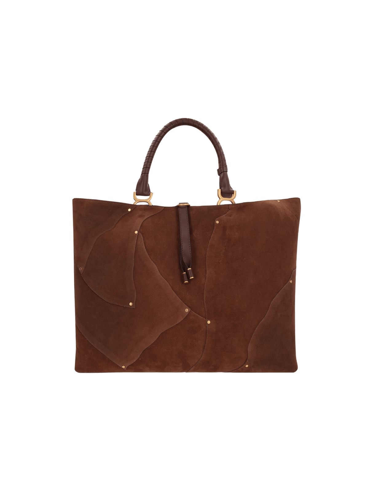 Marcie Suede and Smooth Leather Tote Bag-CHLOÉ-JOHN JULIA