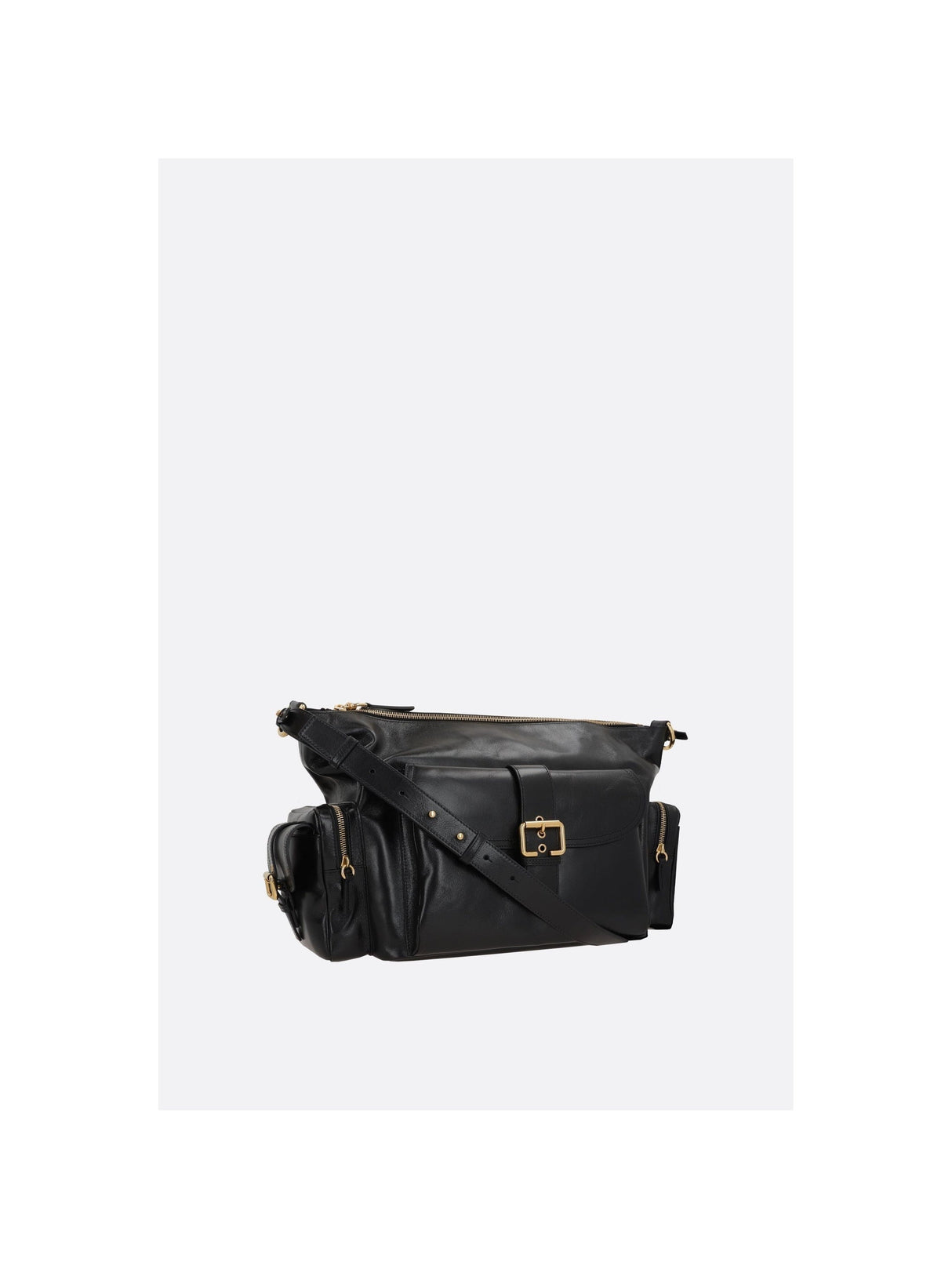 CHLOÉ-Medium Glossy Leather Camera Bag-JOHN JULIA