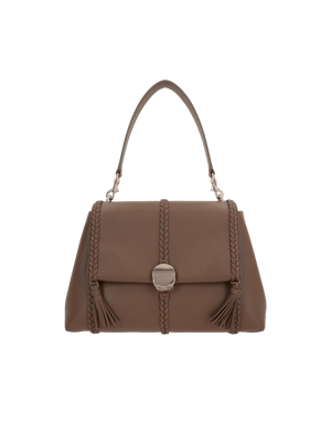 CHLOÉ-Penelope Medium Grainy Leather Shoulder Bag-JOHN JULIA