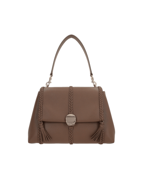 CHLOÉ-Penelope Medium Grainy Leather Shoulder Bag-JOHN JULIA