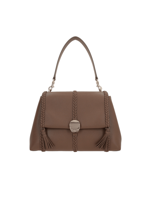 CHLOÉ-Penelope Medium Grainy Leather Shoulder Bag-JOHN JULIA