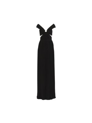 Pleated Silk Long Dress-CHLOÉ-JOHN JULIA