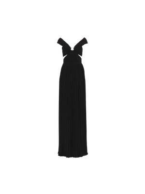 Pleated Silk Long Dress-CHLOÉ-JOHN JULIA