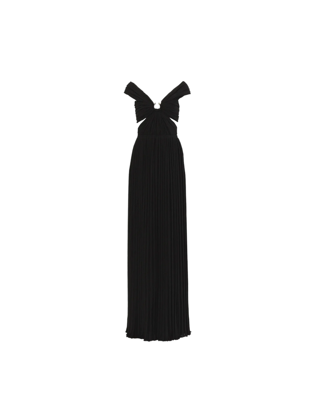 Pleated Silk Long Dress-CHLOÉ-JOHN JULIA