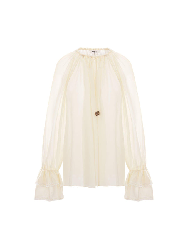 Silk Georgette Blouse-CHLOÉ-JOHN JULIA