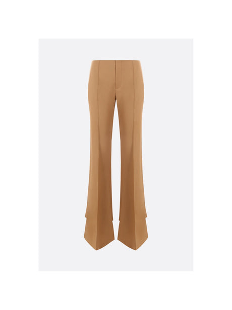 Slim-fit Trousers In Grain De Poudre Wool-CHLOÉ-JOHN JULIA