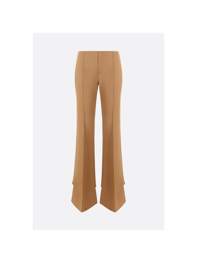 Slim-fit Trousers In Grain De Poudre Wool-CHLOÉ-JOHN JULIA