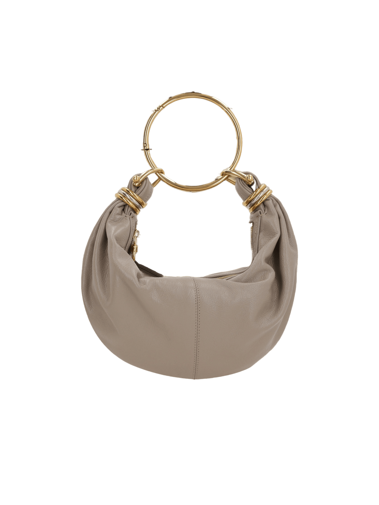 CHLOÉ-Small Bracelet Grained Leather Hobo Bag-JOHN JULIA