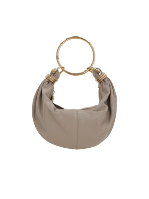 CHLOÉ-Small Bracelet Grained Leather Hobo Bag-JOHN JULIA