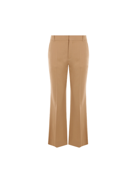 Stretch Wool Boot-cut Pants-CHLOÉ-JOHN JULIA