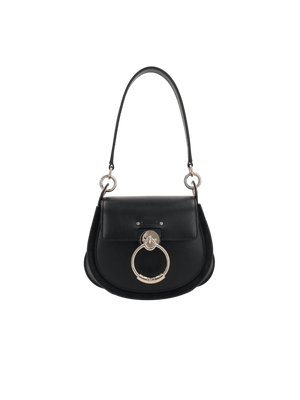 Tess Small Shiny Leather and Suede Handbag-CHLOÉ-JOHN JULIA