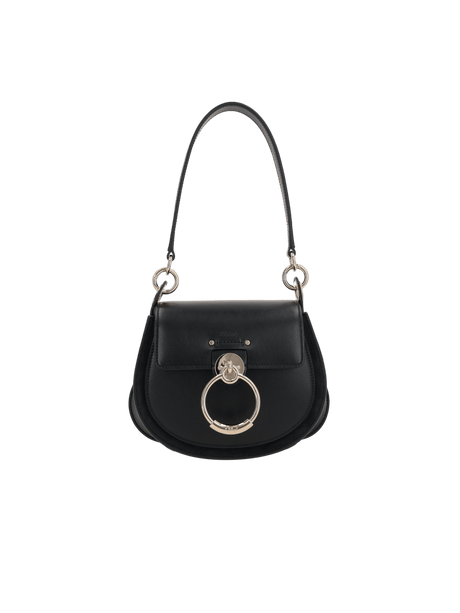 Tess Small Shiny Leather and Suede Handbag-CHLOÉ-JOHN JULIA