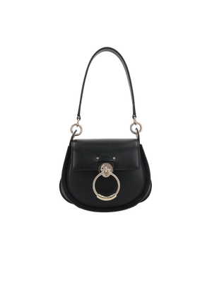 Tess Small Shiny Leather and Suede Handbag-CHLOÉ-JOHN JULIA