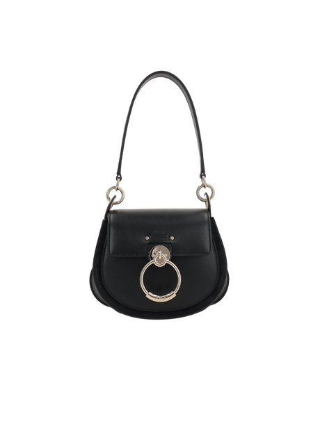 Tess Small Shiny Leather and Suede Handbag-CHLOÉ-JOHN JULIA