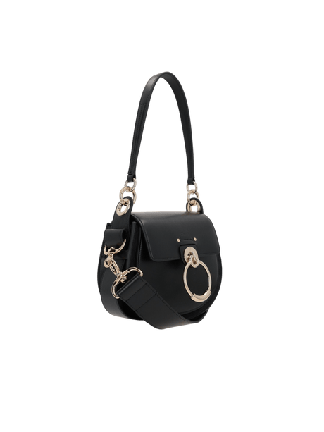 Tess Small Shiny Leather and Suede Handbag-CHLOÉ-JOHN JULIA