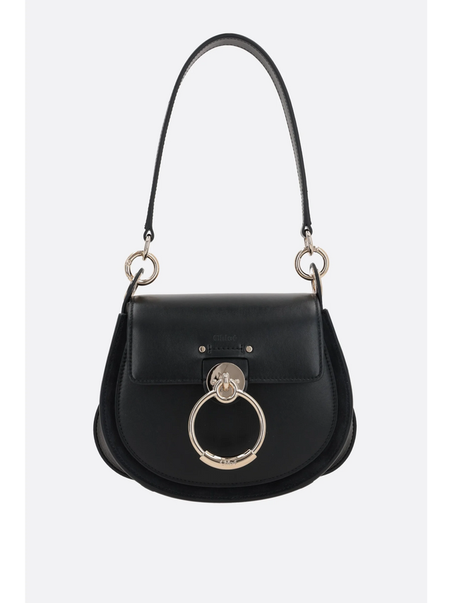 Tess Shiny Leather Suede Handbag-Chloé-JOHN JULIA