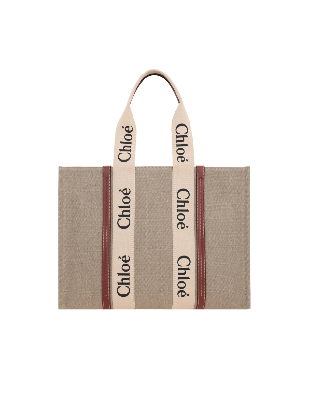 Woody Large Canvas Tote Bag-CHLOÉ-JOHN JULIA