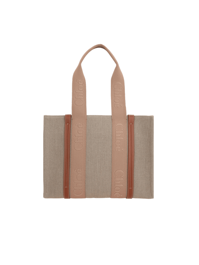 Woody Medium Canvas Tote Bag-CHLOÉ-JOHN JULIA