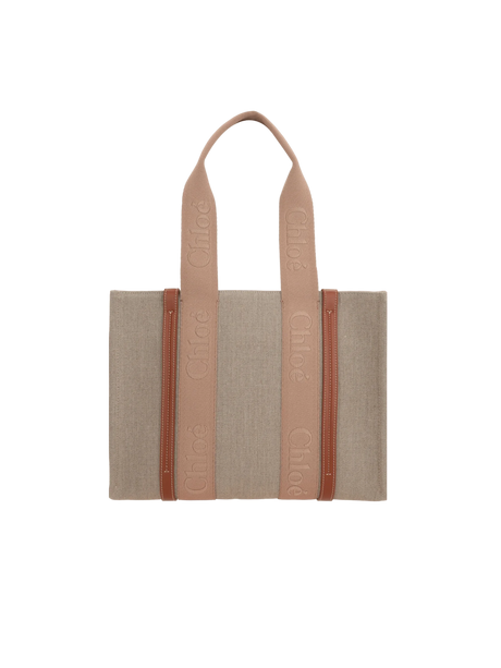 Woody Medium Canvas Tote Bag-CHLOÉ-JOHN JULIA