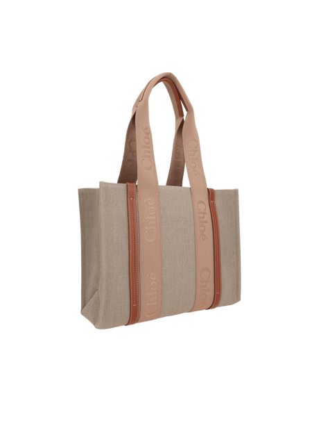 Woody Medium Canvas Tote Bag-CHLOÉ-JOHN JULIA