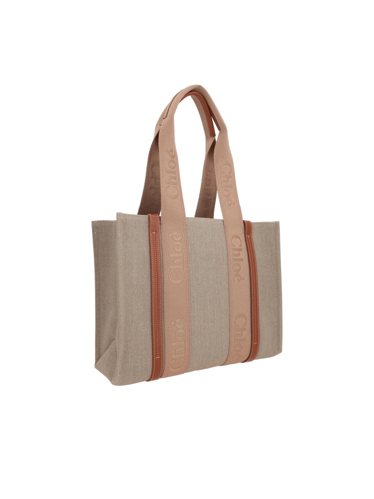 Woody Medium Canvas Tote Bag-CHLOÉ-JOHN JULIA