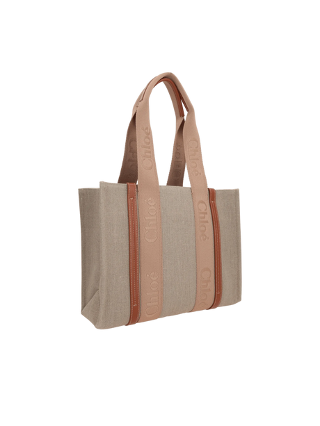 Woody Medium Canvas Tote Bag-CHLOÉ-JOHN JULIA