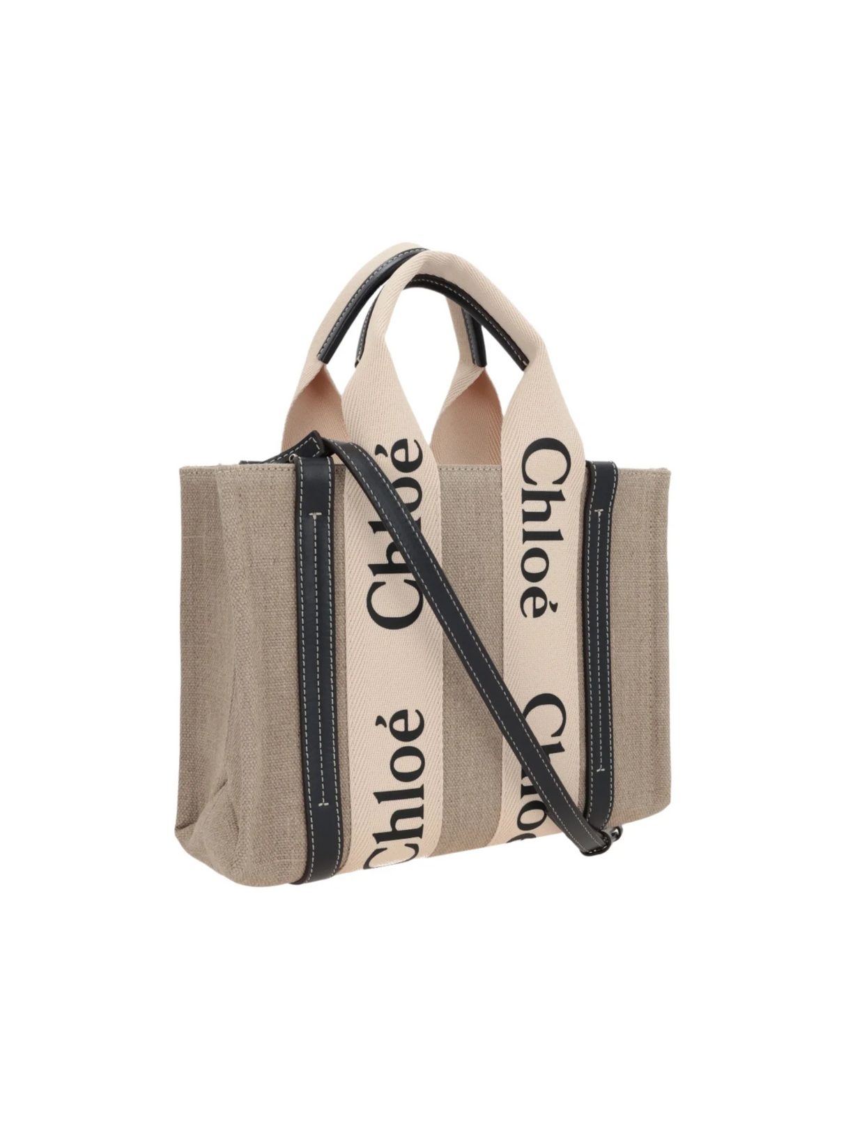 Woody Small Canvas Tote Bag-CHLOÉ-JOHN JULIA