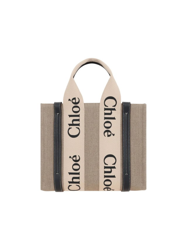 Woody Small Canvas Tote Bag-CHLOÉ-JOHN JULIA