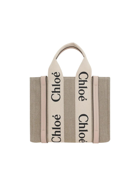 Woody Small Canvas Tote Bag-CHLOÉ-JOHN JULIA