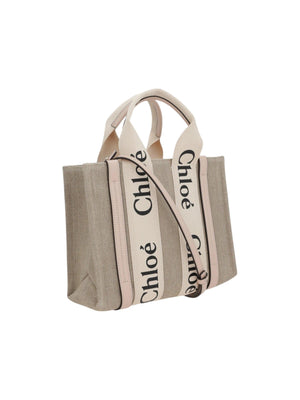 Woody Small Canvas Tote Bag-CHLOÉ-JOHN JULIA